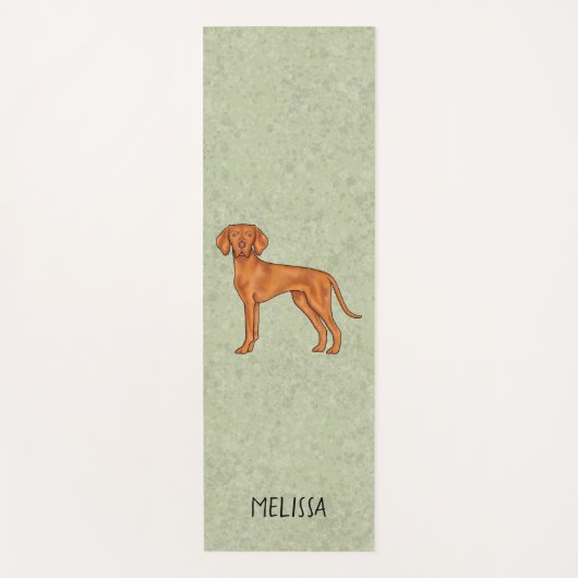 Hongaarse Vizsla Schattige Pointerhond Met Naam Gr Yogamat (Voorkant)