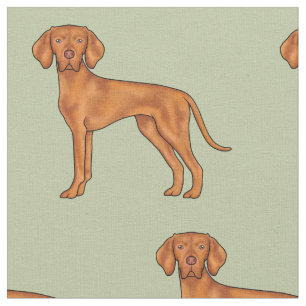 Hongaarse Vizsla Schattige Pointerhond Tekening Gr Stof