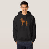 Hongaarse Vizsla Schattige Rode Cartoon Pointer Ho Hoodie (Voorkant volledig)