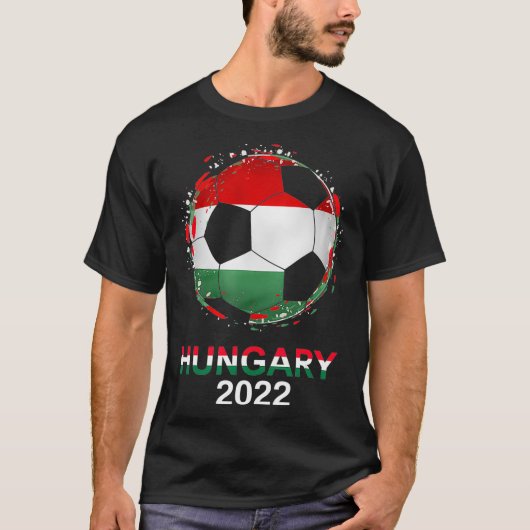 Hongaarse vlag 2022 Supporter Hongaars voetbalteam T-shirt (Voorkant)