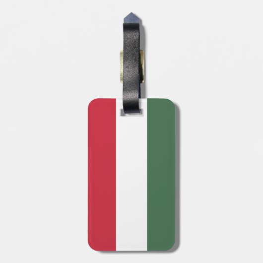 Hongaarse vlag bagagelabel (Achterkant verticaal)