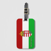 Hongaarse vlag bagagelabel (Voorkant (verticaal))