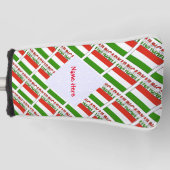 Hongaarse vlag betegelde rode personalisatie golfheadcover (Voorkant)
