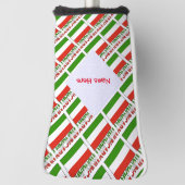 Hongaarse vlag betegelde rode personalisatie golfheadcover (Draai 90)