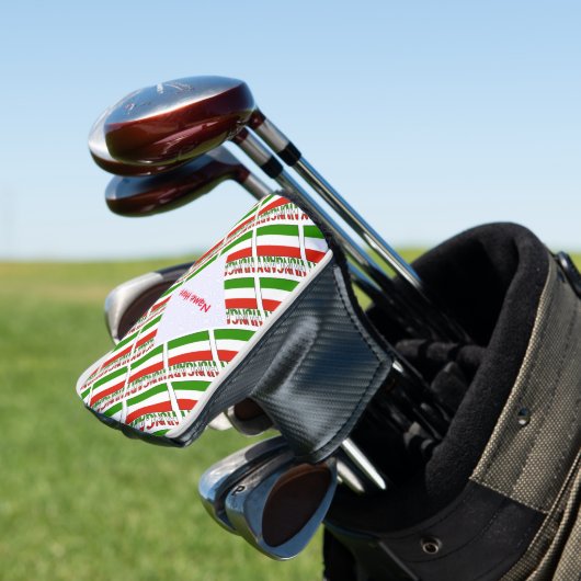 Hongaarse vlag betegelde rode personalisatie golfheadcover (Insitu)