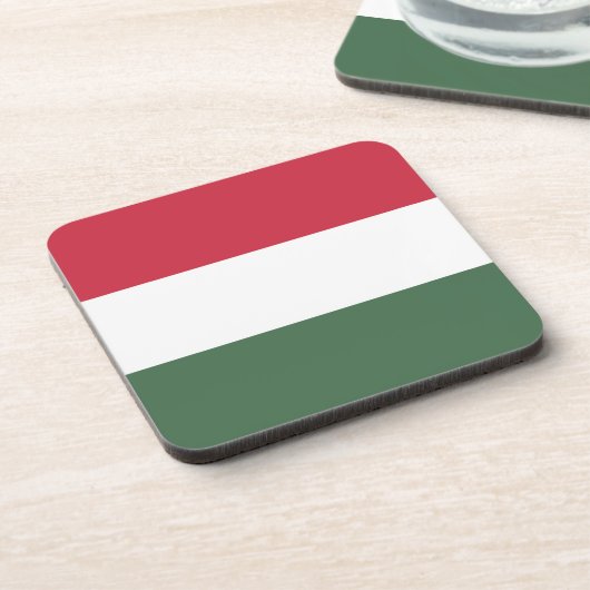 Hongaarse vlag bier onderzetter (Linkerzijde)