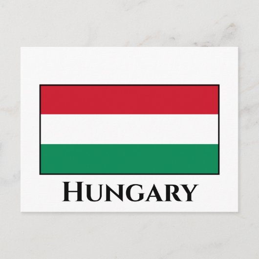 Hongaarse vlag briefkaart (Voorkant)