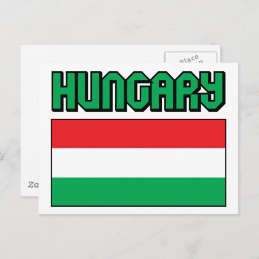 Hongaarse vlag briefkaart (Voorkant / Achterkant)