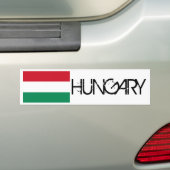 Hongaarse vlag bumpersticker (Op auto)