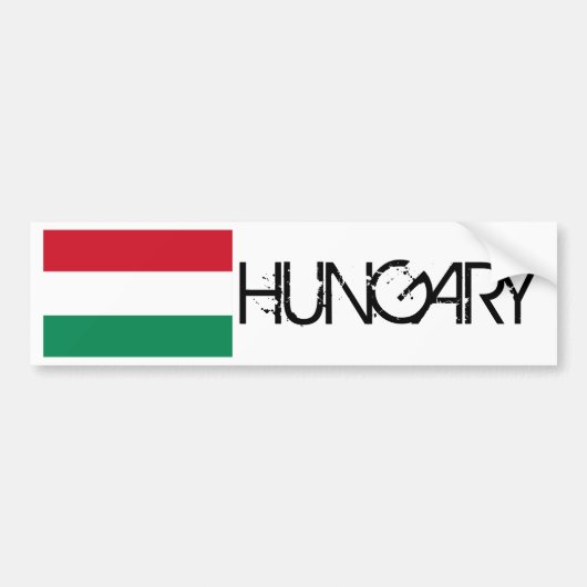 Hongaarse vlag bumpersticker (Voorkant)