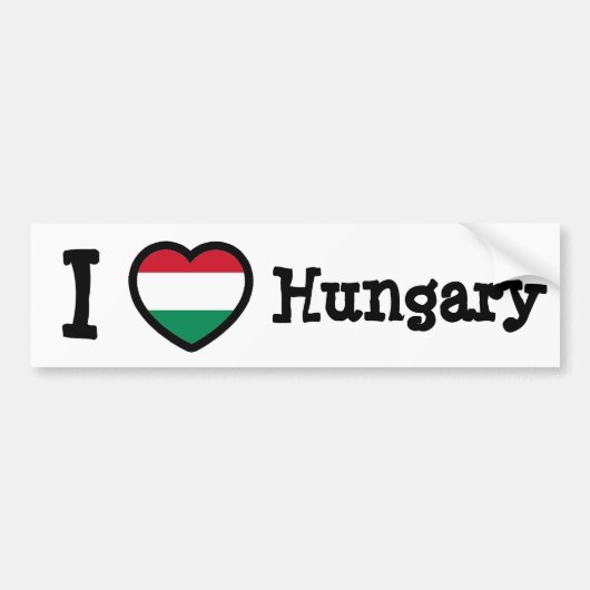 Hongaarse vlag bumpersticker (Voorkant)