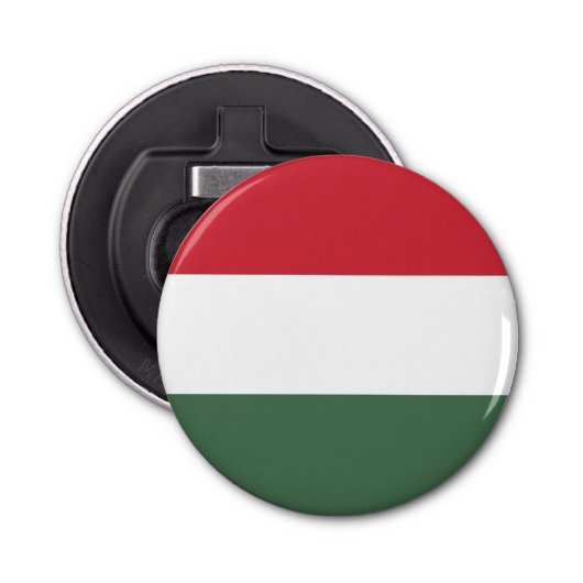 Hongaarse vlag button flesopener (Voorkant)