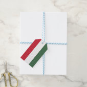 Hongaarse vlag cadeaulabel (Met Touw)