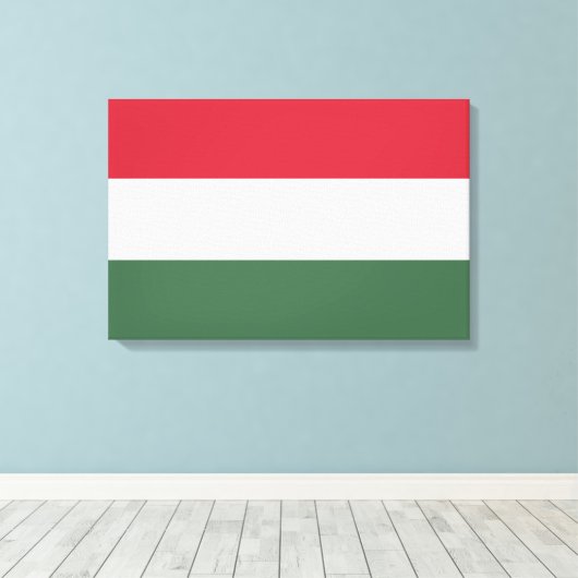 Hongaarse vlag canvas afdruk (Insitu (Houten vloer))