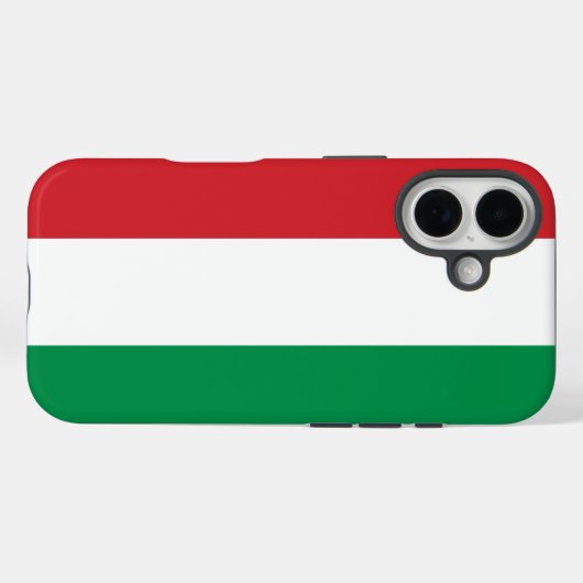 Hongaarse vlag Case-Mate iPhone case (Achterkant (horizontaal))