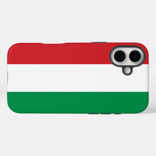 Hongaarse vlag Case-Mate iPhone case (Achterkant (horizontaal))