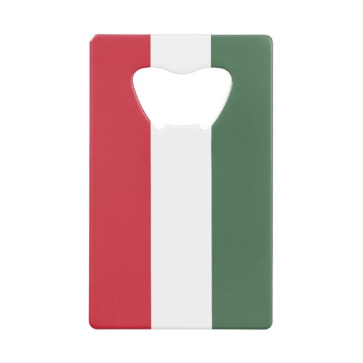 Hongaarse vlag creditkaart flessenopener (Voorkant)