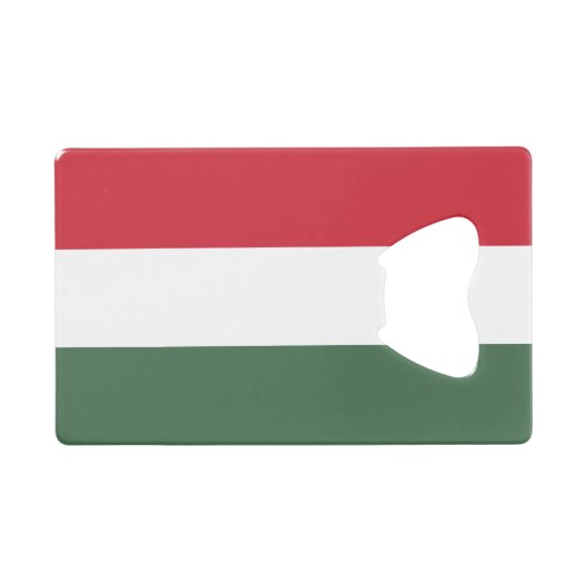 Hongaarse vlag creditkaart flessenopener (Voorkant (Horizontaal))