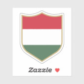 Hongaarse vlag embleem patriottische reizen sticker (Vel)