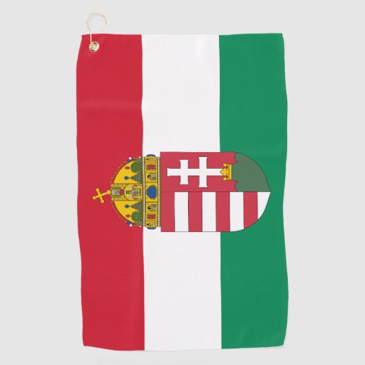 Hongaarse vlag, Emblem en Hongaarse golfsport Golfhanddoek (Voorkant)