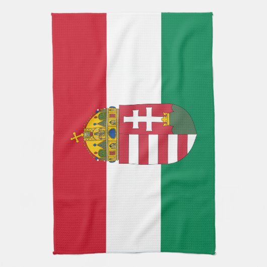 Hongaarse vlag, Emblem en keuken/koken in Hongarij Theedoek (Verticaal)