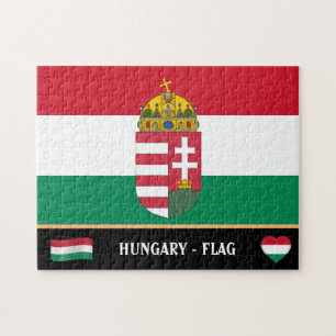 Hongaarse vlag, Emblem, Hongaars land/Hongarije Legpuzzel