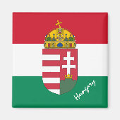 Hongaarse vlag, Emblem & Hongaarse vakantie/sport Magneet (Voorkant)