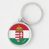Hongaarse vlag, Emblem & Hongarije vakantie/sport  Sleutelhanger (Voorkant)