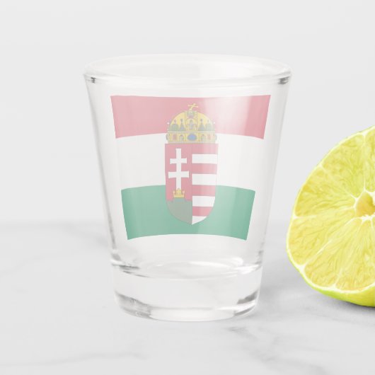 Hongaarse vlag en Hongaarse patriot/sport Shot Glas (Achterkant)
