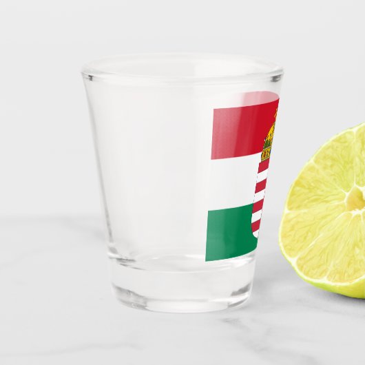 Hongaarse vlag en Hongaarse patriot/sport Shot Glas (Links)