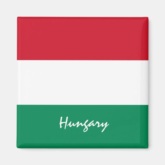 Hongaarse vlag en Hongaarse vakantie, reizen/sport Magneet (Voorkant)