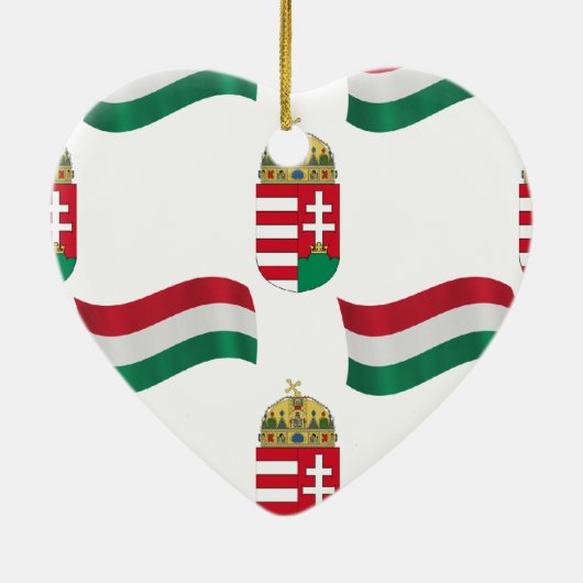 Hongaarse vlag en rest keramisch ornament (Achterkant)