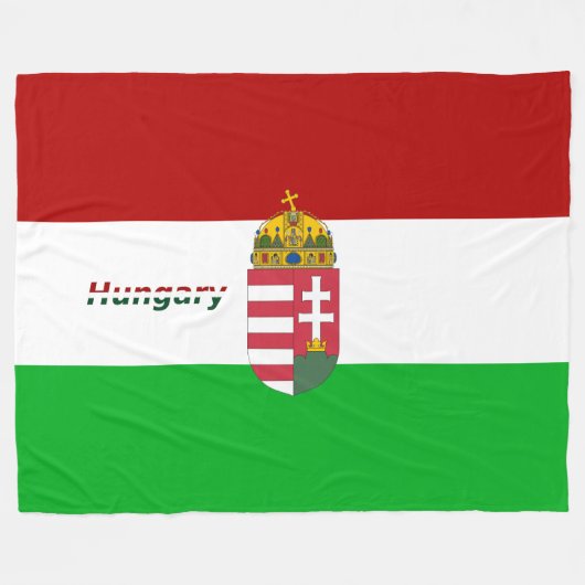 Hongaarse vlag fleece deken (Voorkant (Horizontaal))