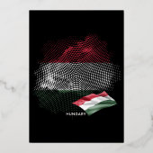 Hongaarse vlag folie uitnodiging (Voorkant)