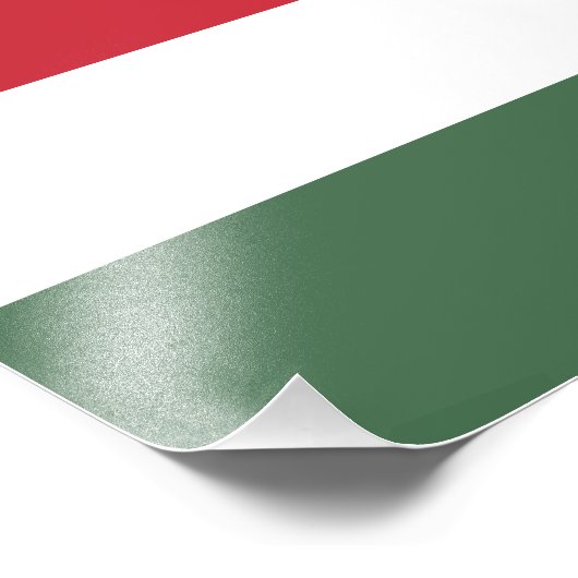 Hongaarse vlag foto afdruk (Hoek)