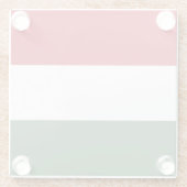 Hongaarse vlag glazen onderzetter (Achterkant)