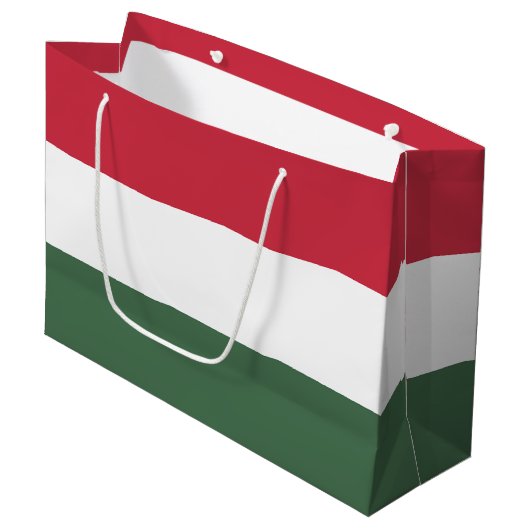 Hongaarse vlag groot cadeauzakje (Voorkant Gekanteld)