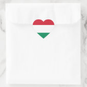 Hongaarse vlag hart sticker (Tas)