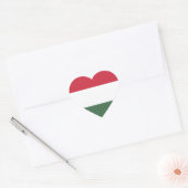 Hongaarse vlag hart sticker (Envelop)