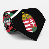 Hongaarse vlag : het heart Pattern fun Hongaarse P Stropdas (Opgerold)