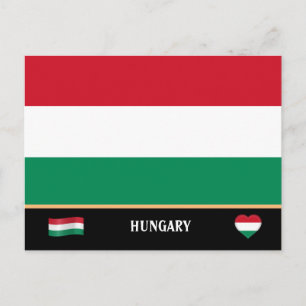Hongaarse vlag & Hongarije land reizen / Hongarije Briefkaart