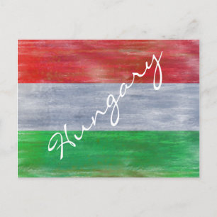 Hongaarse vlag in moeilijkheden briefkaart