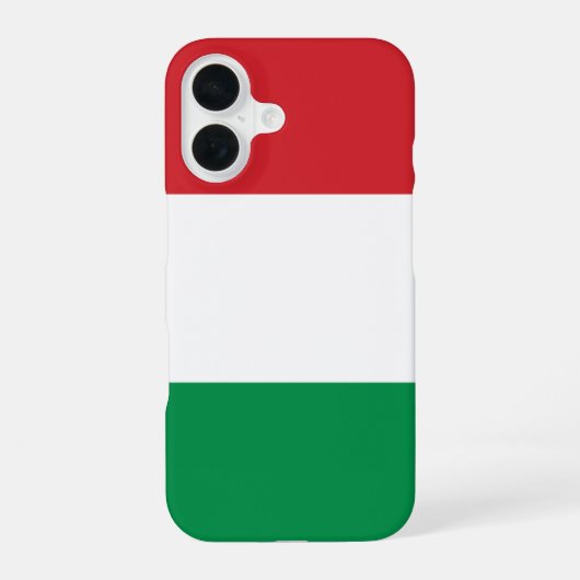 Hongaarse vlag iPhone 16 hoesje (Achterkant)