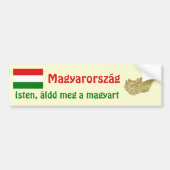 Hongaarse vlag + kaartBumpersticker Bumpersticker (Voorkant)