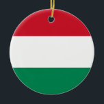 Hongaarse vlag keramisch ornament<br><div class="desc">Hongaars keramisch Ornament</div>