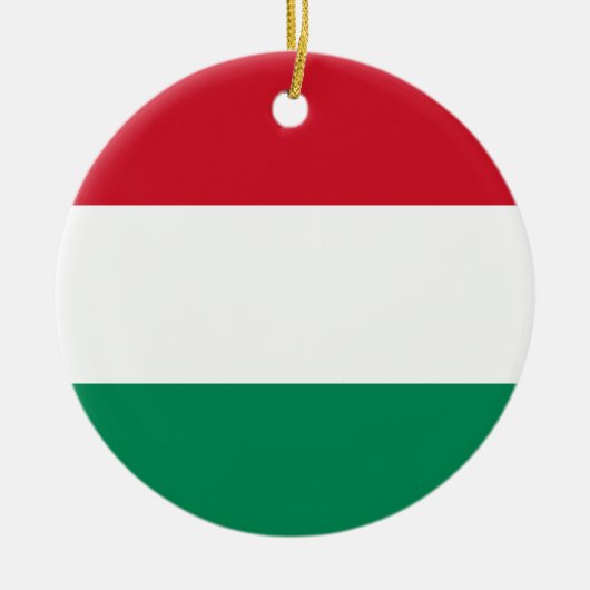 Hongaarse vlag keramisch ornament (Voorkant)