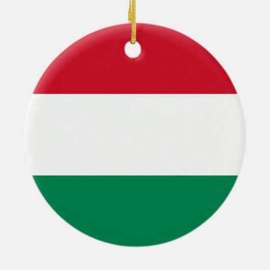 Hongaarse vlag keramisch ornament (Achterkant)