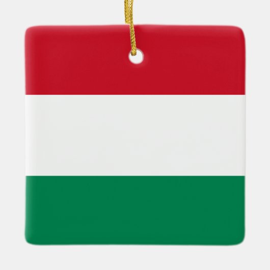Hongaarse vlag keramisch ornament (Voorkant)