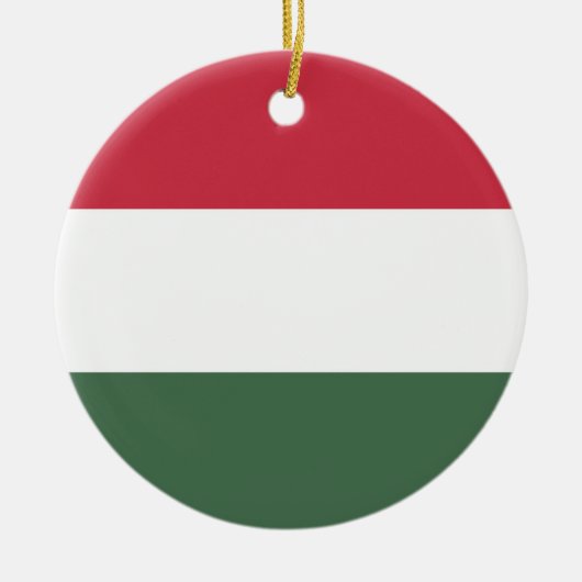 Hongaarse vlag keramisch ornament (Voorkant)