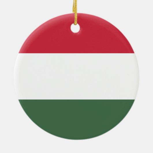 Hongaarse vlag keramisch ornament (Achterkant)